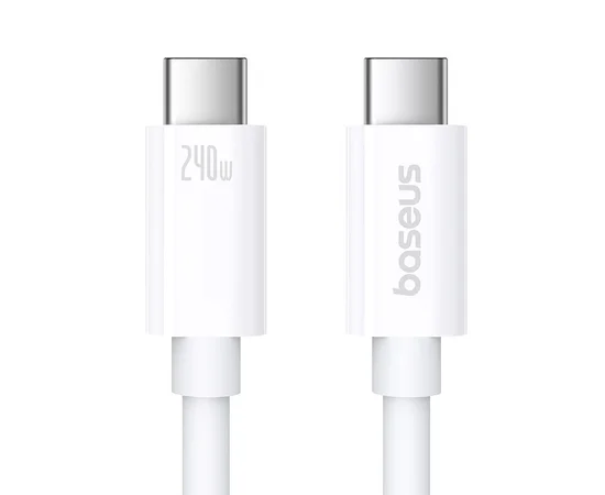 Дата кабель Baseus Superior Series 2 USB4 Full-Function Type-C to Type-C 240W (1m) (P10365200211) Moon White