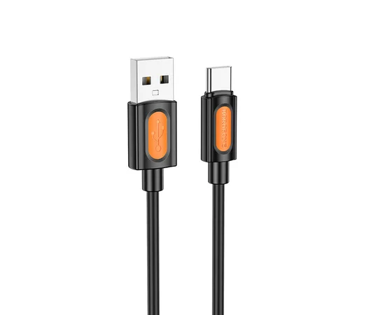 Дата кабель Borofone BX114 Structure USB to Type-C 3A (1m) Black