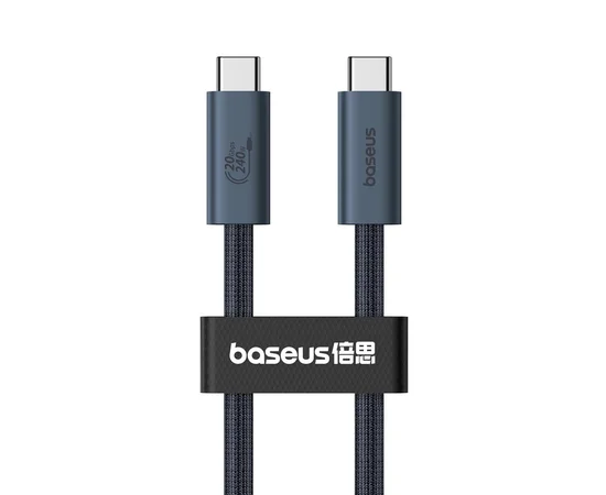 Дата кабель Baseus Flash 2 USB4 Full-Featured Type-C to Type-C 240W (1.8m) (P10311803112) Cluster Black