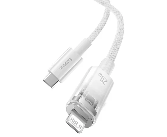 Дата кабель Baseus Explorer Type-C to Lightning 20W with Smart Temperature Control (1m) (CATS01020) White