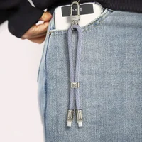 Дата кабель-шнурок Hoco GH5 Elegant Type-C to Type-C (0.21m) Denim Blue