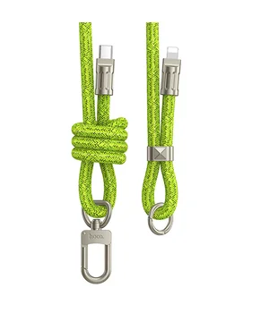 Дата кабель-шнурок Hoco GH7 Elegant Type-C to Lightning (1.8m) Fluorescent Green