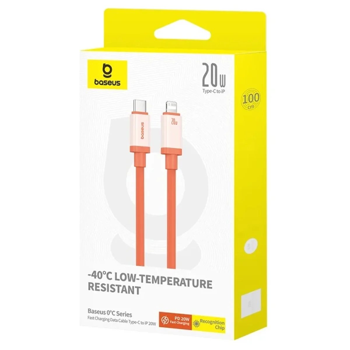 Дата кабель Baseus 0&deg;C Series Fast Charging Type-C to Lightning 20W (1m) (P10368802731) Canyon Coral