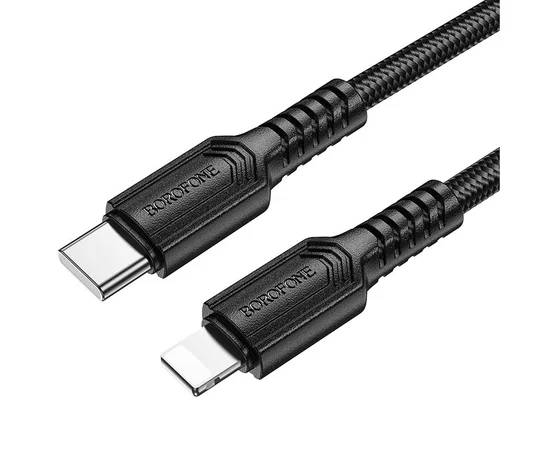 Дата кабель Borofone BX116 Certain Type-C to Lightning 27W (1m) Black