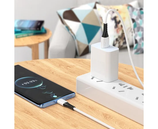 Дата кабель Hoco X82 Silicone USB to Type-C (1m) White