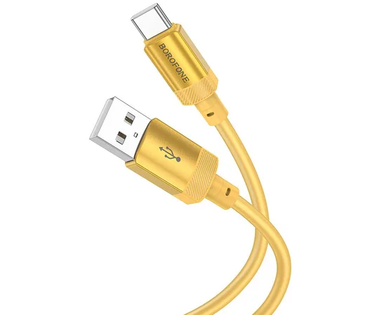 Дата кабель Borofone BX108 Start silicone USB to Type-C 3A (1m) Gold