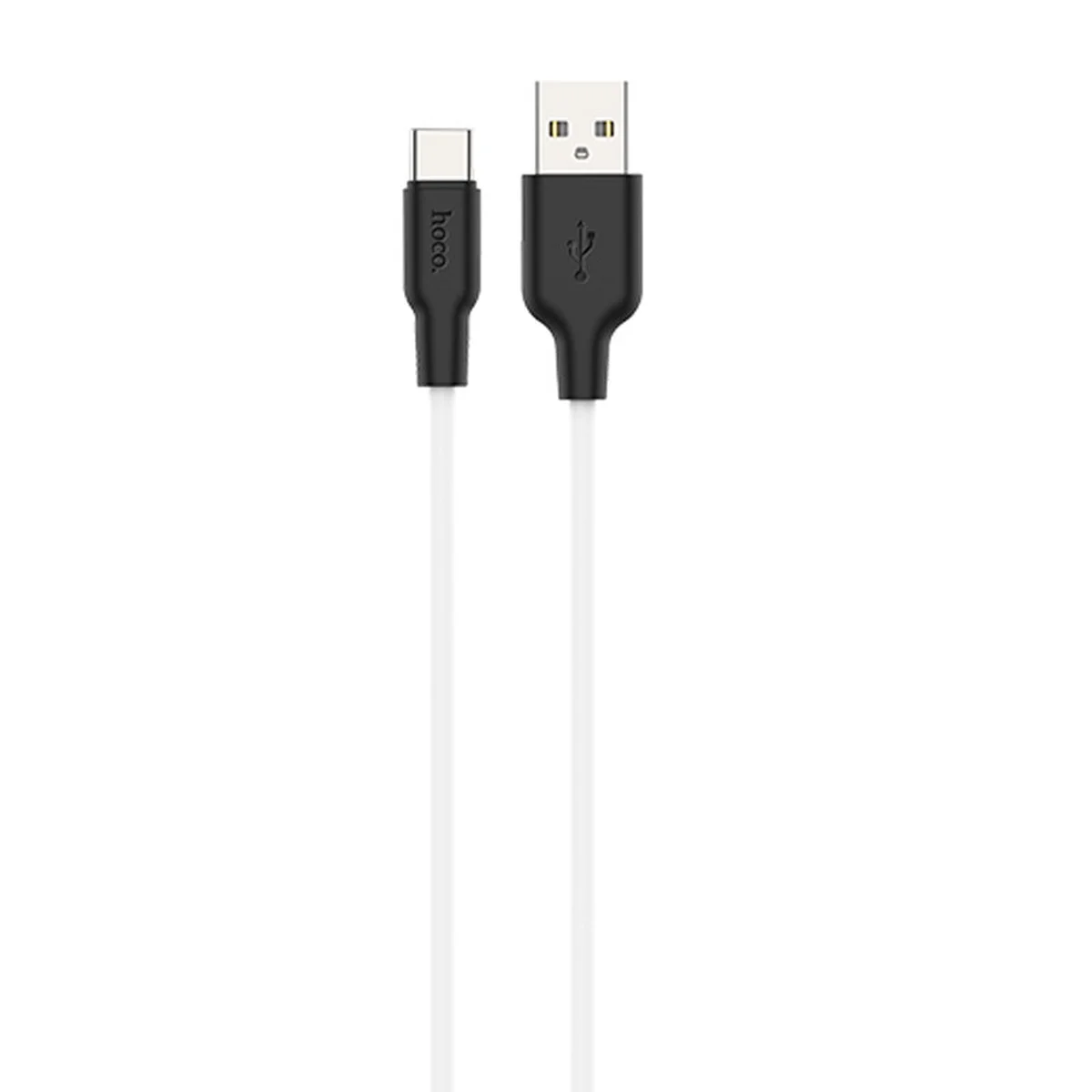 Дата кабель Hoco X21 Silicone Type-C Cable (1m) Чорний / Білий