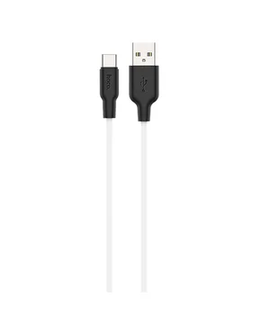 Дата кабель Hoco X21 Plus Silicone Type-C Cable (1m) Черный / Белый
