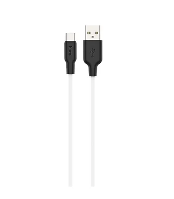 Дата кабель Hoco X21 Plus Silicone Type-C Cable (1m) Черный / Белый