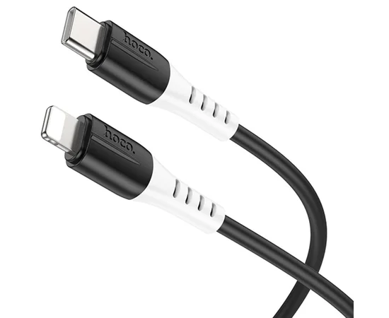 Дата кабель Hoco X82 Silicone Type-C to Lightning 20W (1m) Black