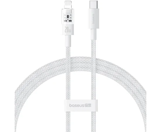 Дата кабель Baseus Gem Fast Charging Type-C to Lightning 20W (2m) (P10373001211-01) Moon White
