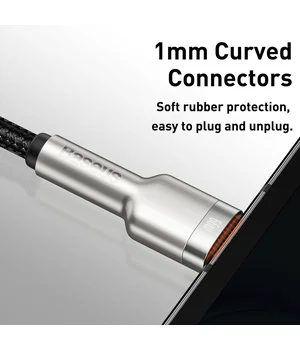 Дата кабель Baseus Cafule Metal Data USB to Type-C 66W (0.25m) (CAKF00000) Black