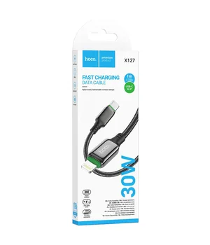 Дата кабель Hoco X127 Exceed Type-C to Lightning PD30W (1m) Black