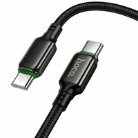 Дата кабель Hoco X127 Exceed Type-C to Type-C 60W (1m) Black