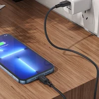 Дата кабель Hoco X90 Cool silicone Type-C to Lightning 20W (1m) Black