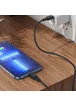 Дата кабель Hoco X90 Cool silicone Type-C to Lightning 20W (1m) Black