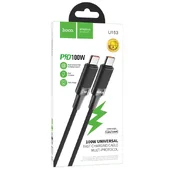 Дата кабель Hoco U153 Extreme Type-C to Type-C 100W (1.2m) Black