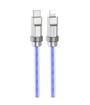 Дата кабель Hoco U113 Solid 20W Type-C to Lightning (1m) Blue