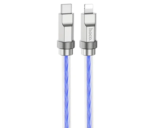 Дата кабель Hoco U113 Solid 20W Type-C to Lightning (1m) Blue