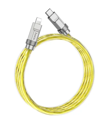 Дата кабель Hoco U113 Solid 20W Type-C to Lightning (1m) Gold