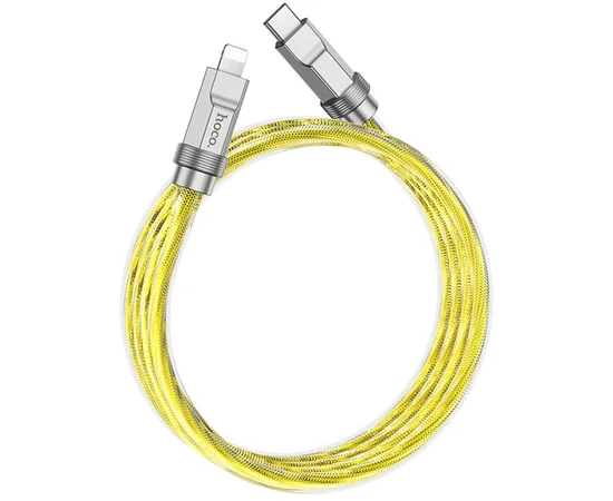 Дата кабель Hoco U113 Solid 20W Type-C to Lightning (1m) Gold