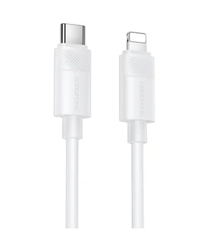 Дата кабель Borofone BX123 Leya Type-C to Lightning 30W (1m) White