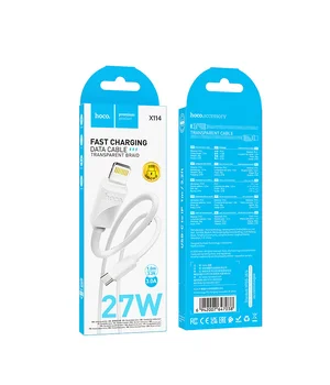 Дата кабель Hoco X114 Energy Type-C to Lightning 27W (1m) White