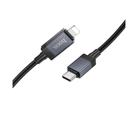 Дата кабель Hoco X118 Generous with display Type-C to Lightning 27W (1m) Black