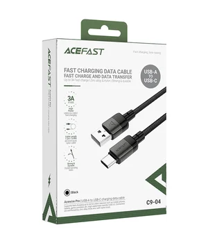 Дата кабель Acefast C9-04 USB-Type-C 3A (1.2m) Black