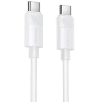 Дата кабель Borofone BX123 Leya Type-C to Type-C 60W (1m) White
