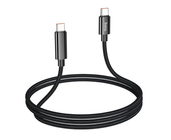 Дата кабель Hoco U125 Benefit 100W Type-C to Type-C (1.2m) Black