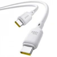 Дата кабель Baseus Silky Series OS Fast Charging Type-C to Type-C 100W (1m) (P10377704) Moon White