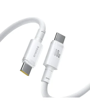 Дата кабель Baseus New Braided Type-C to Type-C 100W (2m) (E0426V) Moon White