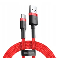 Дата кабель Baseus Cafule USB to Type-C Cable 3A (1m) (CATKLF-B) Красный