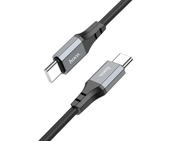 Дата кабель Hoco X86 Spear Type-C to Type-C 60W (1m) Black