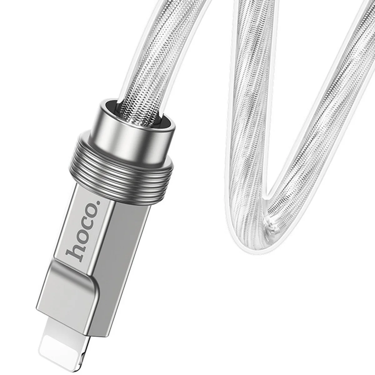 Дата кабель Hoco U113 Solid 20W Type-C to Lightning (1m) Silver