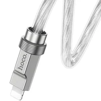 Дата кабель Hoco U113 Solid 20W Type-C to Lightning (1m) Silver
