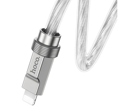Дата кабель Hoco U113 Solid 20W Type-C to Lightning (1m) Silver