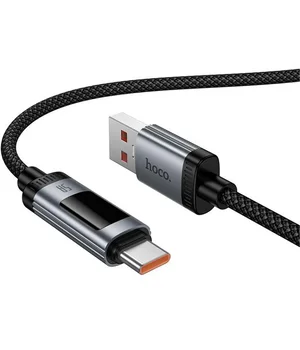 Дата кабель Hoco U148 Lord with display USB to Type-C 100W (1.2m) Black