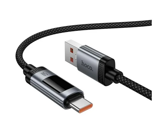 Дата кабель Hoco U148 Lord with display USB to Type-C 100W (1.2m) Black