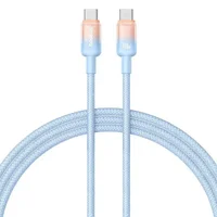 Дата кабель Baseus Discolor Series Fast Charging Type-C to Type-C 100W (1m) (P10374902) Galaxy Blue