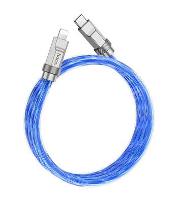 Дата кабель Hoco U113 Solid 20W Type-C to Lightning (1m) Blue