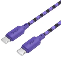Дата кабель Hoco X116 Meridian Type-C to Type-C 60W (1m) Gradient Purple Mix