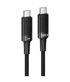 Дата кабель Hoco U153 Extreme Type-C to Type-C 100W (1.2m) Black