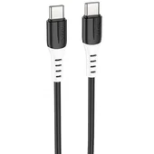 Дата кабель Hoco X82 Silicone Type-C to Type-C 60W (1m) Black