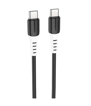 Дата кабель Hoco X82 Silicone Type-C to Type-C 60W (1m) Black