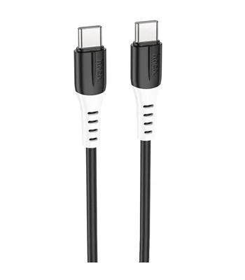 Дата кабель Hoco X82 Silicone Type-C to Type-C 60W (1m) Black