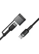 Дата кабель Acefast C22-05 2in1 Type-C to Type-C 240W/MAG3 140W (1.2m) Black