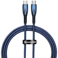 Дата кабель Baseus Glimmer Series Fast Charging Type-C to Type-C 100W 1m (CADH00070) Blue