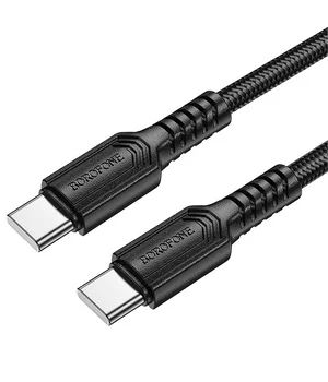 Дата кабель Borofone BX116 Certain Type-C to Type-C 60W (1m) Black